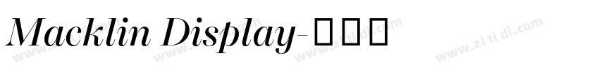 Macklin Display字体转换 Macklin Display字体转换
